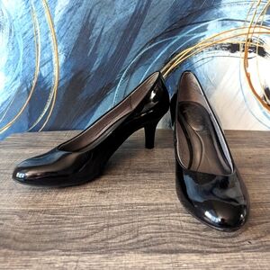Black Patent Comfort Heels